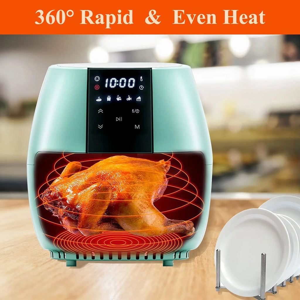 5.8 Quart Air Fryer, Electric Hot Oven Oilless Multifunctional Cooker with Digital LED Touchscreen, Auto Shut-Off, ETL Certified, Best Present Gift (Green)
