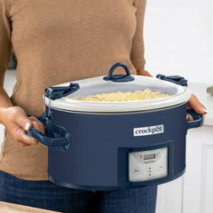 7Qt One Touch Cook and Carry Slow Cooker - Blue