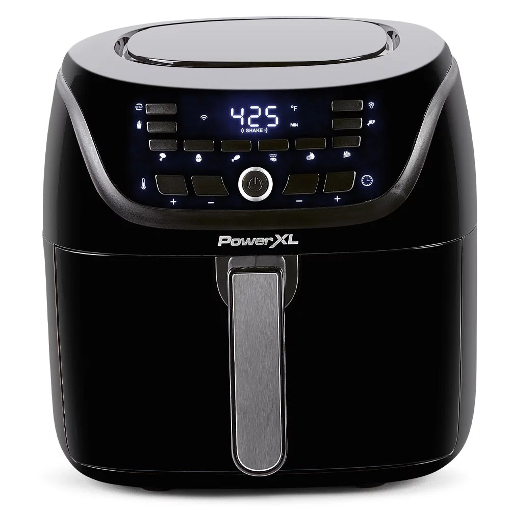 New  8-Qt Digital Vortex™ Air Fryer Smarttech with 10 Quick-Touch Presets, Black, AF-E8001-C