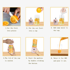 Personal Blender for Smoothies and Juicer Chargable Portable Small Bullet Blender for Shakes, Pink