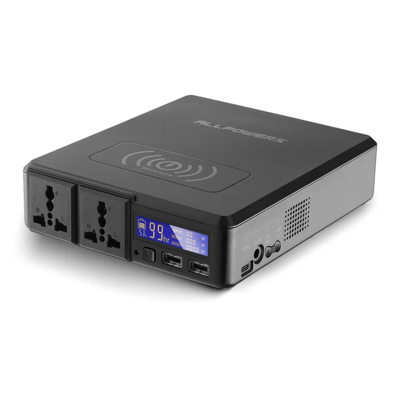 Solar Powerbank 154Wh 41600Mah External Battery Charger, Powerstation 200W Portable Generator Emergency Backup Power