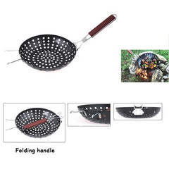 Barbecue Kebab Pans Non-Stick Home Roasting Pan Cooking Comal Roster Grill Cookware Steak Pans Shelf Portable Folding BBQ Tools