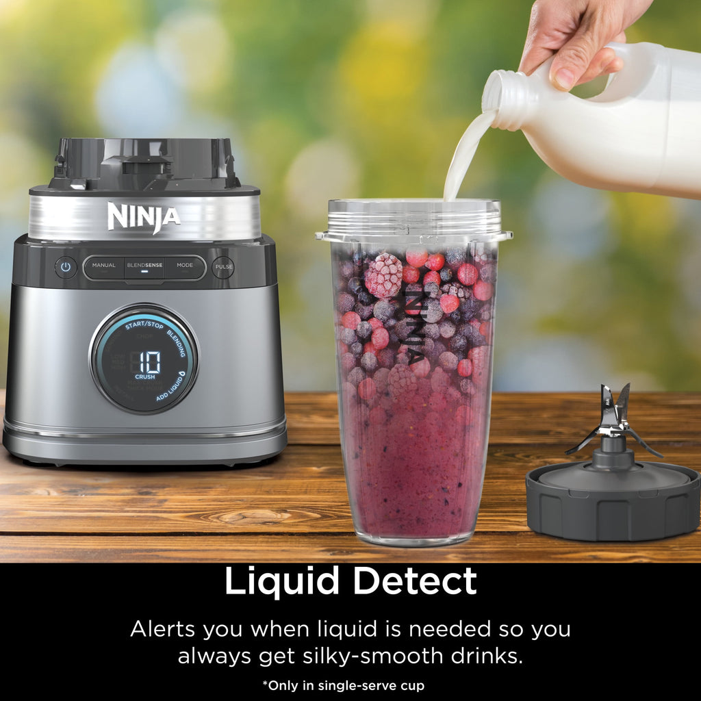 Detect Power Blender + Personal Single-Serve, Blendsense Technology, Kitchen Countertop, Silver, TB300