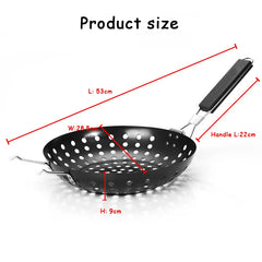 Barbecue Kebab Pans Non-Stick Home Roasting Pan Cooking Comal Roster Grill Cookware Steak Pans Shelf Portable Folding BBQ Tools