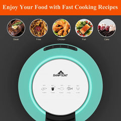 5.8 Quart Air Fryer, Electric Hot Oven Oilless Multifunctional Cooker with Digital LED Touchscreen, Auto Shut-Off, ETL Certified, Best Present Gift (Green)