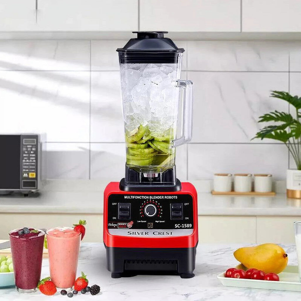 4500W Countertop Blender,Professional Blender for Smoothies, Shakes & Frozen Drinks, 15 Speed Multifunctional Blender for Kitchen Ice Crush Fruit Protein Drinks Vegetable, Red
