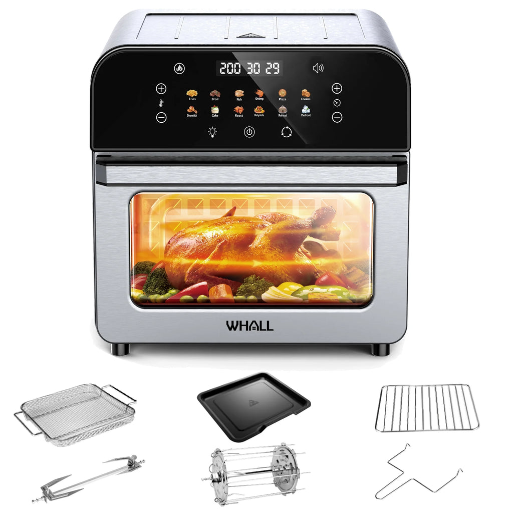 ® Air Fryer Oven – 12QT Touchscreen Air Fryer with 12 Pre-Set Menus, up to 95% Less Oil, and Clearlook Window,New