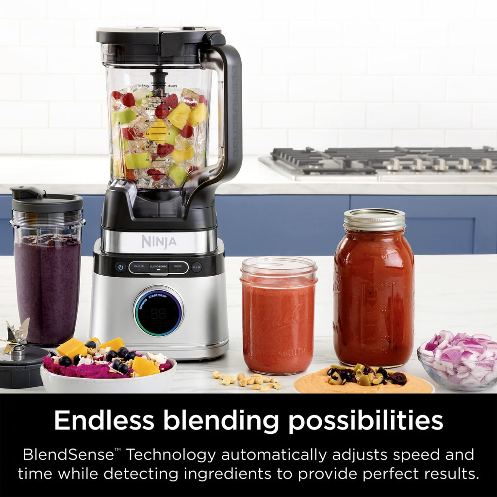 Detect Power Blender + Personal Single-Serve, Blendsense Technology, Kitchen Countertop, Silver, TB300