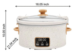 6 QT Slow Cooker, Locking Lid, Digital, Color Teal, Model PW8400778514-6