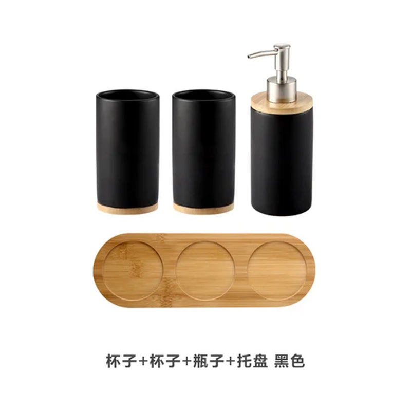 Soap Holder Ceramics Bathroom Accessories Set Soap Dispenser/Toothbrush Holder/Tumbler/Soap Dish Aromatherapy Bathroom Products