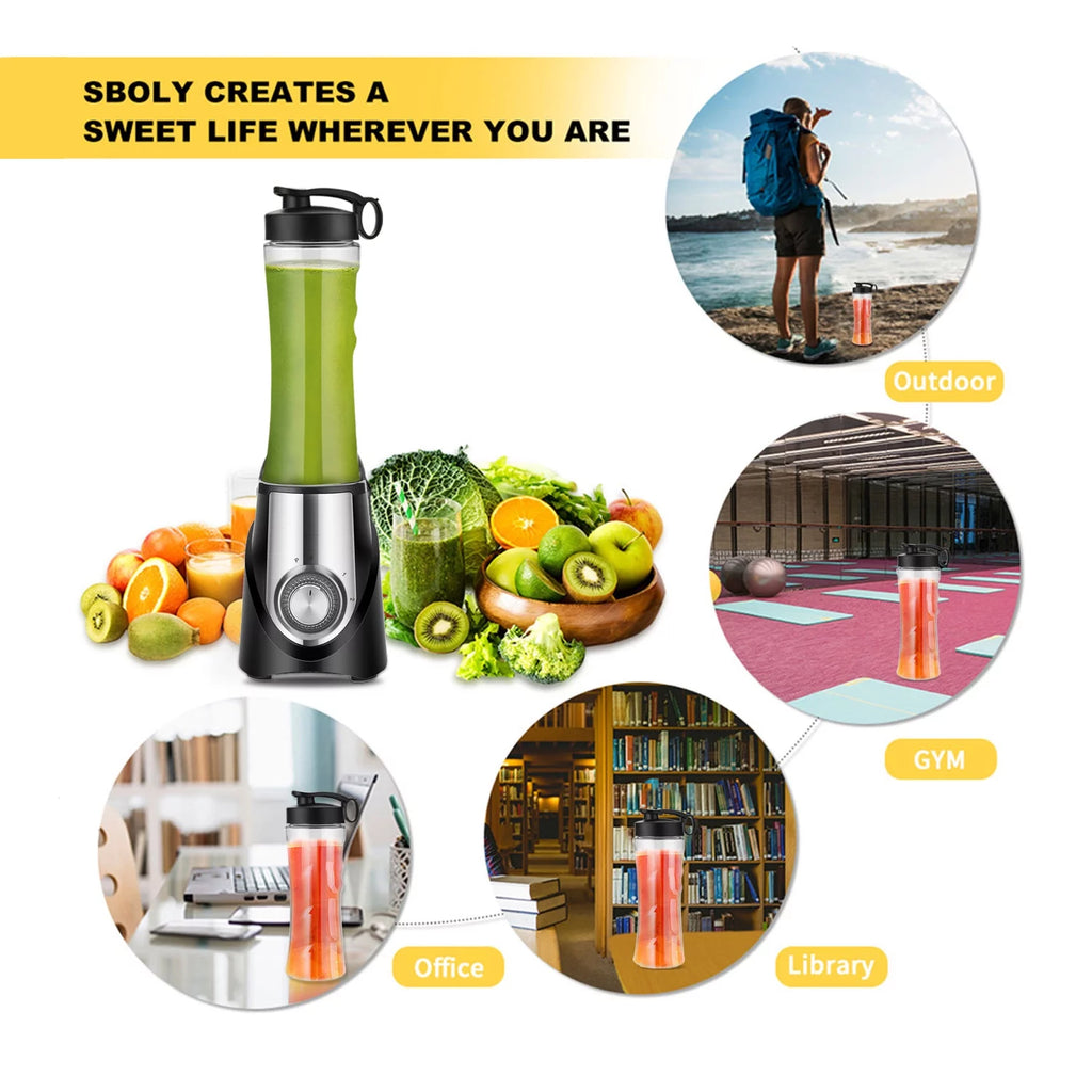 Personal Blender, Smoothie Blender with Bottle for Juice Shakes and Smoothie, 600 Ml.