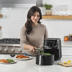 4-Quart Digital Air Fryer with 12 One-Touch Presets, New, GAF414, 12 in High