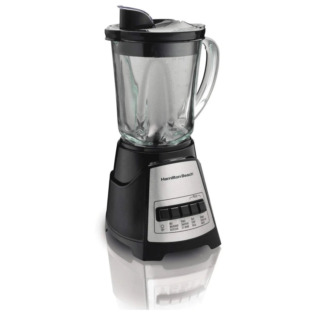 Power Elite Multi-Function Blender with Mess Free 40 Oz. Glass Jar, 700 Watts, Black, 58148