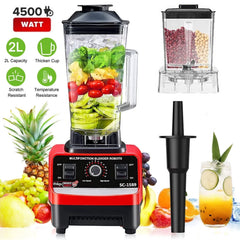 4500W Countertop Blender,Professional Blender for Smoothies, Shakes & Frozen Drinks, 15 Speed Multifunctional Blender for Kitchen Ice Crush Fruit Protein Drinks Vegetable, Red