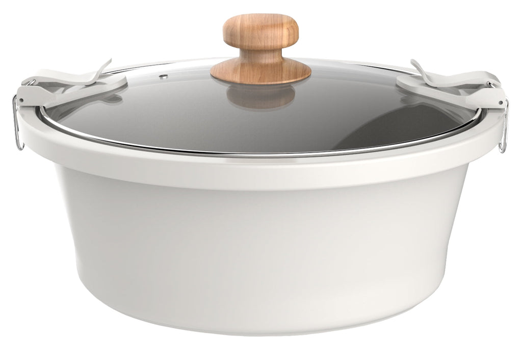 6 QT Slow Cooker, Locking Lid, Digital, Linen Speckle, Model PW8400778514-5