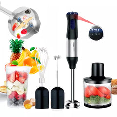 Hand Blender, 5-In-1 Immersion Hand Blender,12 Speed Turbo Mode Stick Blender for Make Smoothie, Milk Shakes,Juice ,Sauces