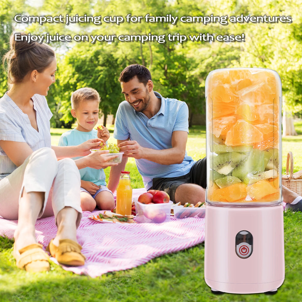 Personal Blender for Smoothies and Juicer Chargable Portable Small Bullet Blender for Shakes, Pink