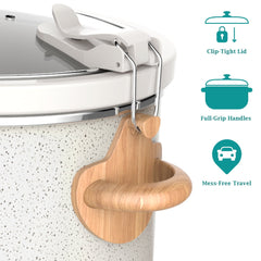 6 QT Slow Cooker, Locking Lid, Digital, Linen Speckle, Model PW8400778514-5