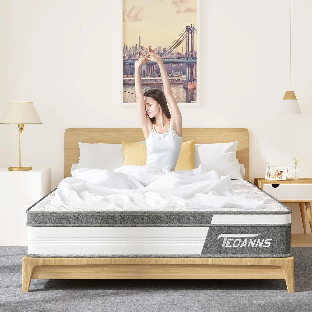 Full Size Mattress 10 Inch Memory Foam Mattress in a Box Hybrid Mattress Full Size for Pressure Relief & Supportive Certipur-Us
