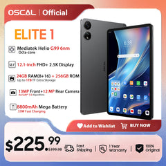 2024  ELITE 1 Tablet Android 14 Blackview 12.1 Inch 2.5K Display MTK Helio G99 8GB 256GB 8800Mah Battery 33W Fast Charging