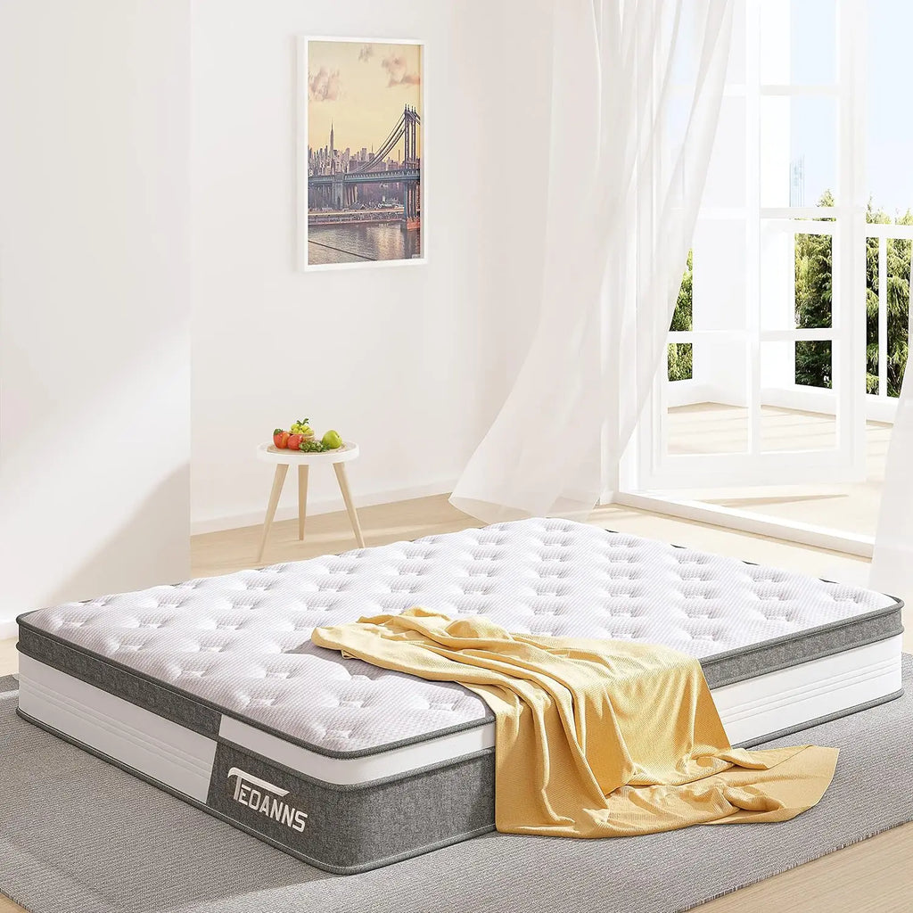 Full Size Mattress 10 Inch Memory Foam Mattress in a Box Hybrid Mattress Full Size for Pressure Relief & Supportive Certipur-Us