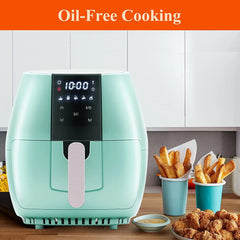 5.8 Quart Air Fryer, Electric Hot Oven Oilless Multifunctional Cooker with Digital LED Touchscreen, Auto Shut-Off, ETL Certified, Best Present Gift (Green)