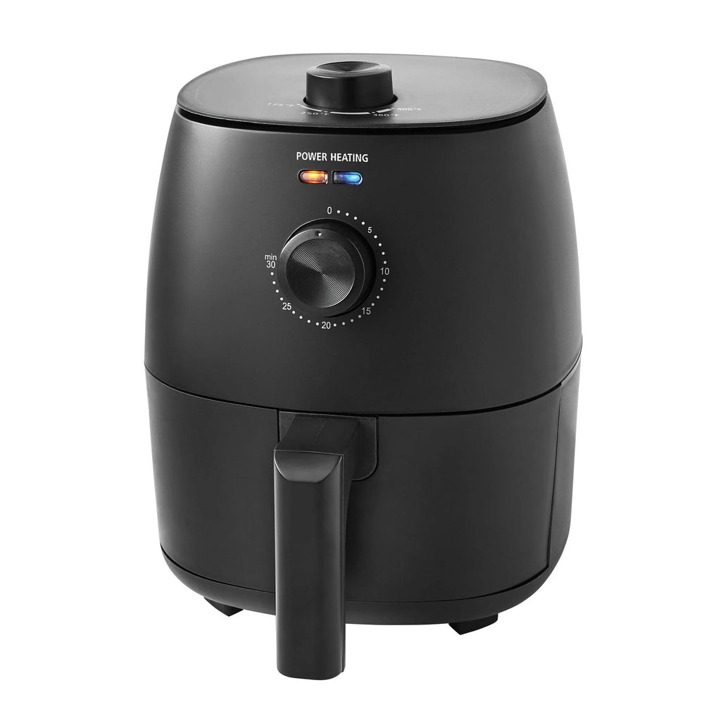 2.2 Qt Compact Air Fryer, Non-Stick, Dishwasher Safe Basket, 1150W, Black, Automatic Shutoff, Built-In Timer, New Condition