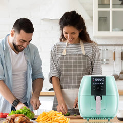 5.8 Quart Air Fryer, Electric Hot Oven Oilless Multifunctional Cooker with Digital LED Touchscreen, Auto Shut-Off, ETL Certified, Best Present Gift (Green)