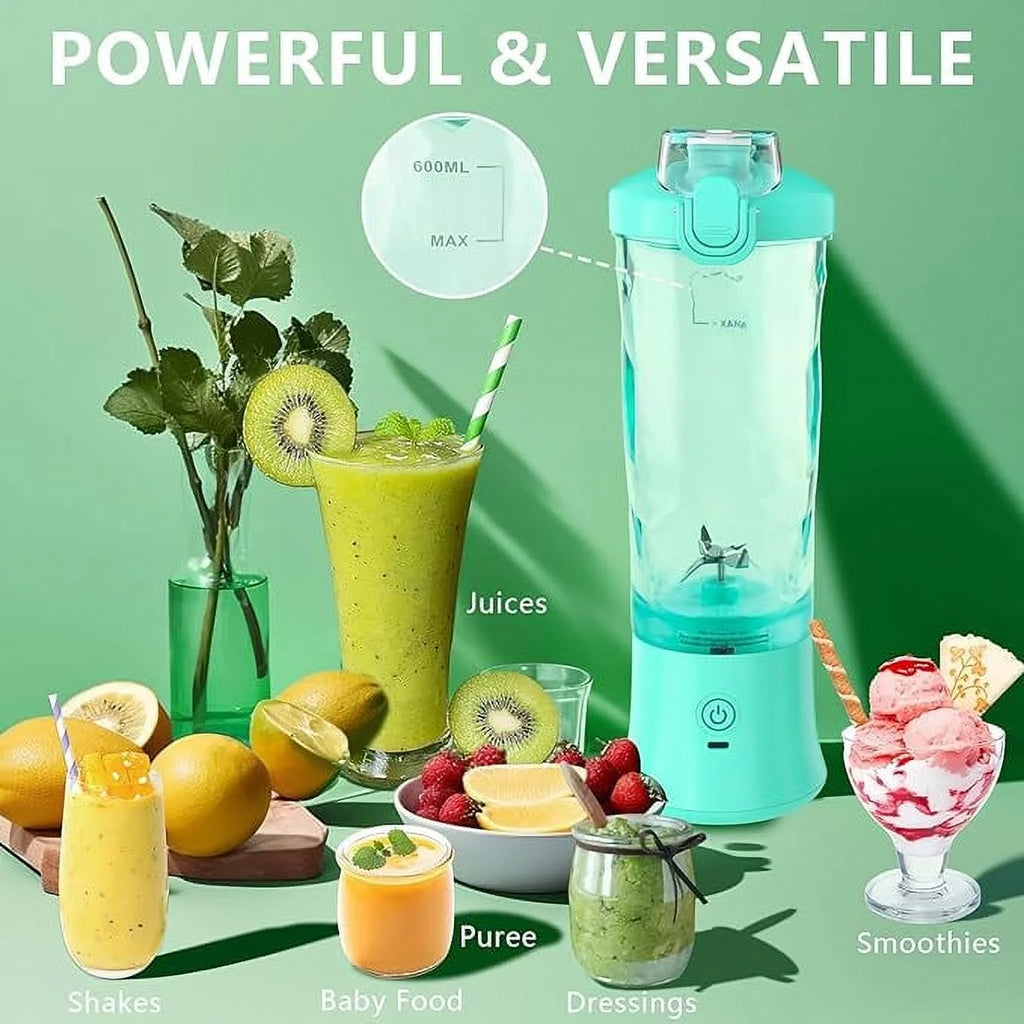 Personal Blender 20 Oz, Portable Blender for Shakes and Smoothies with Travel Cup Blue