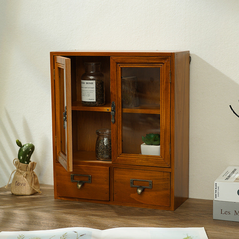 Table Top Storage Cabinet Cosmetic Retro