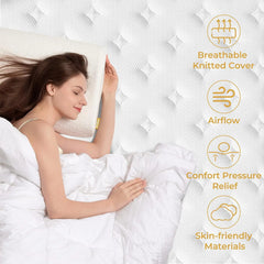 Full Size Mattress 10 Inch Memory Foam Mattress in a Box Hybrid Mattress Full Size for Pressure Relief & Supportive Certipur-Us