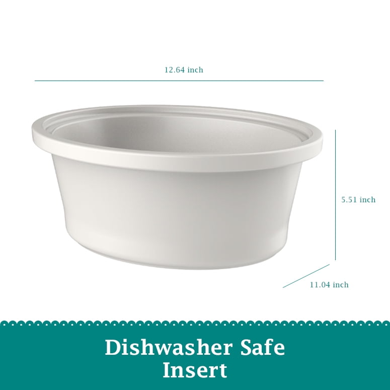 6 QT Slow Cooker, Locking Lid, Digital, Linen Speckle, Model PW8400778514-5