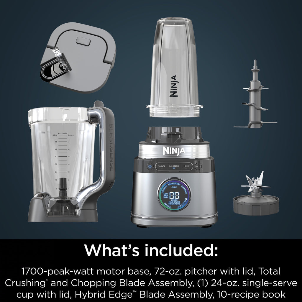 Detect Power Blender + Personal Single-Serve, Blendsense Technology, Kitchen Countertop, Silver, TB300