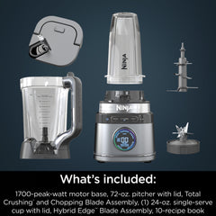Detect Power Blender + Personal Single-Serve, Blendsense Technology, Kitchen Countertop, Silver, TB300