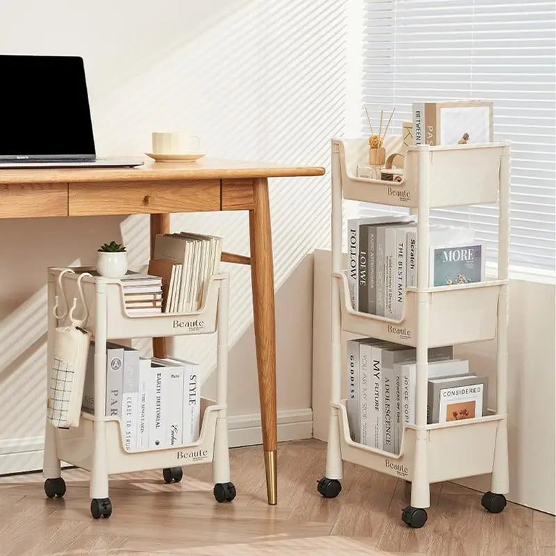 Mobile Storage Rack Trolley Kitchen Bathroom Bedroom Multi Storey Snacks Storage Rack with Wheels Organizer Home Accessories