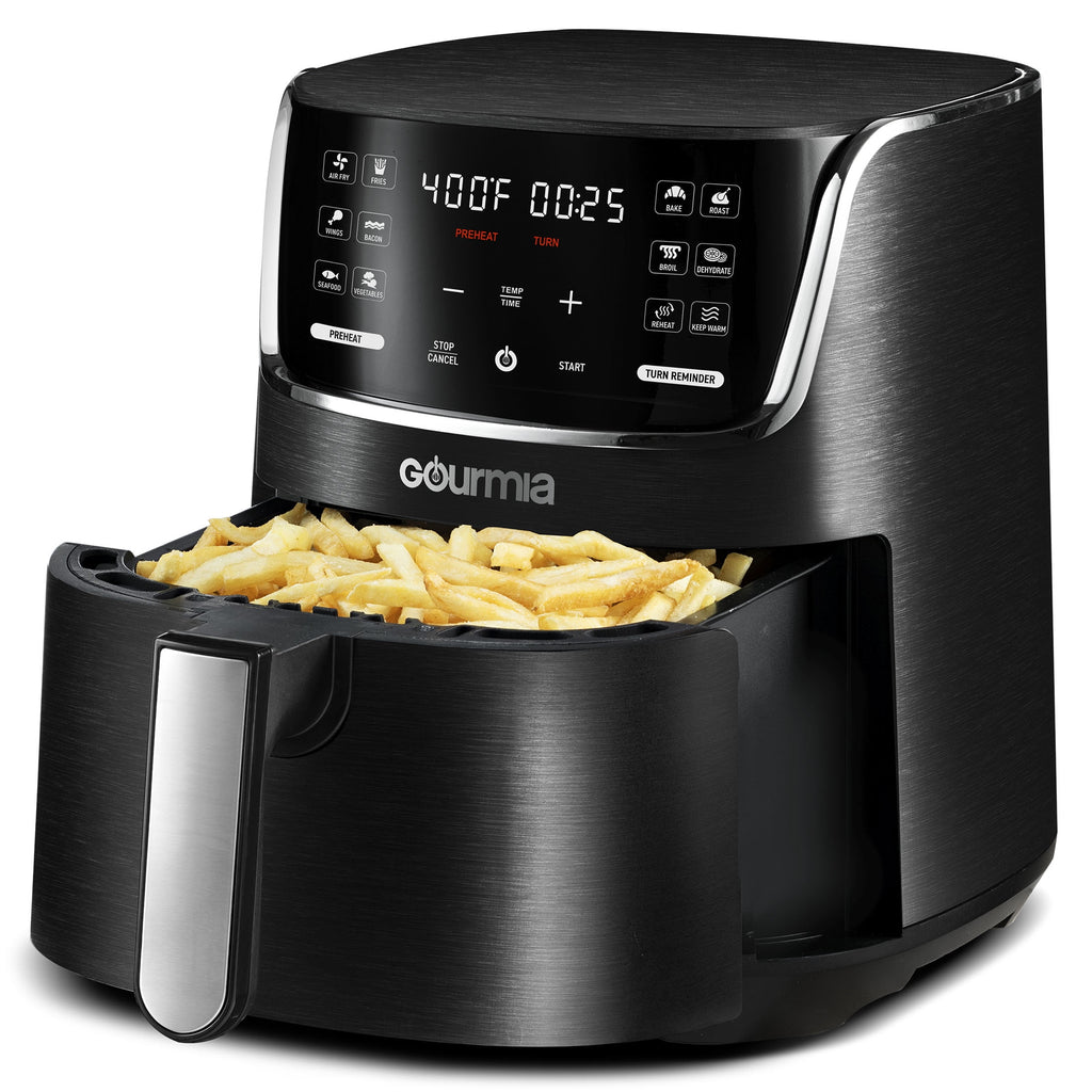 4-Quart Digital Air Fryer with 12 One-Touch Presets, New, GAF414, 12 in High