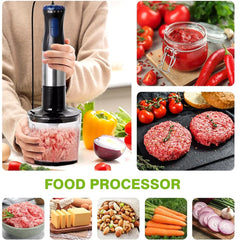 Hand Blender, 5-In-1 Immersion Hand Blender,12 Speed Turbo Mode Stick Blender for Make Smoothie, Milk Shakes,Juice ,Sauces