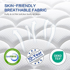 Mattress, Gel Memory Foam Mattresses, Individually Inner Spring Hybrid Mattresses, 12 Inch Mattress