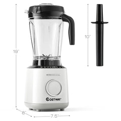 1500W Countertop Smoothies Blender with 10 Speed and 6 Pre-Setting Programs, Easy to Clean, Liquor Alcohol Drink Dispenser for Parties Home Bar Use