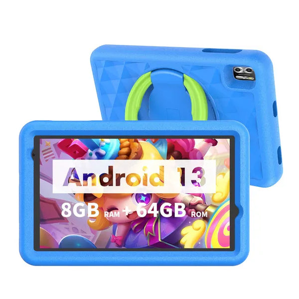 VASOUN Kids Tablet 8 Inch, Android 13 Quad Core, 8Gb(4+4Expand)Ram+64Gb ROM, 5000Mah, Dual Camera, Wifi, Parental Control