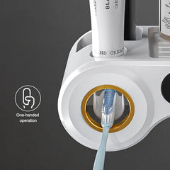 Toothbrush Holder for Bathroom Automatic Toothpaste Squeezer Wall with Cup Storage Rack Organizer Bathroom Accessories Home New
