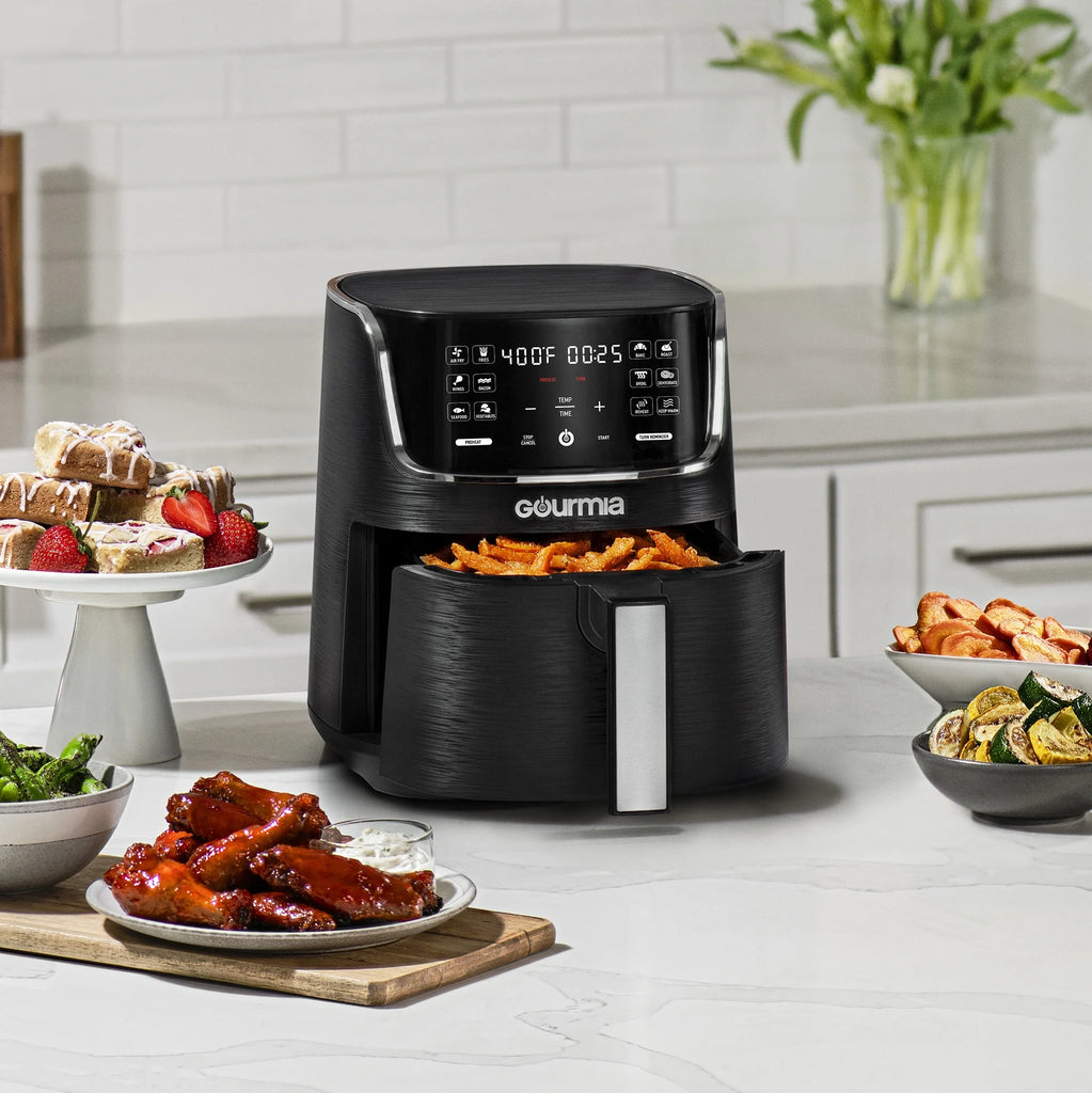 4-Quart Digital Air Fryer with 12 One-Touch Presets, New, GAF414, 12 in High