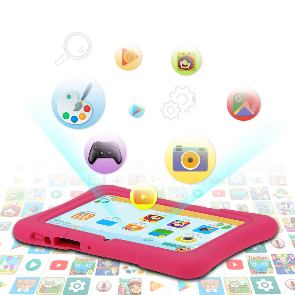 7 Inch Kids Tablet Quad Core Android 10 32GB Wifi Bluetooth Educational Software Installed