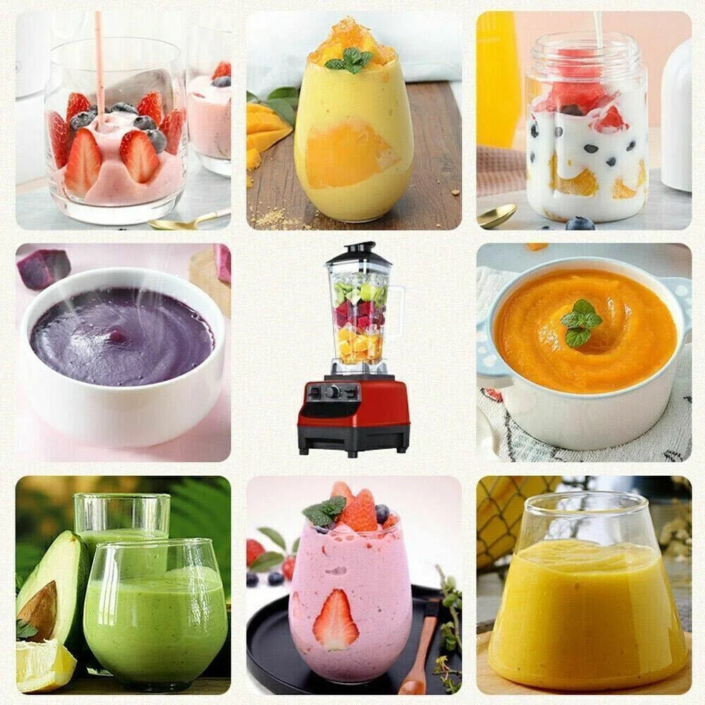 4500W Countertop Blender,Professional Blender for Smoothies, Shakes & Frozen Drinks, 15 Speed Multifunctional Blender for Kitchen Ice Crush Fruit Protein Drinks Vegetable, Red